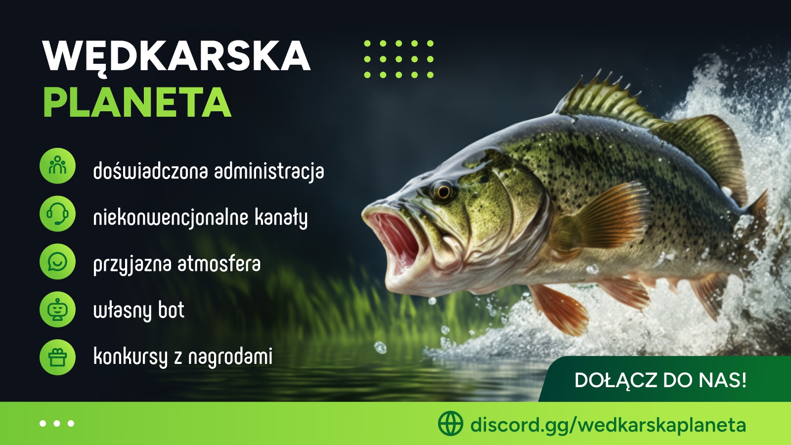 Discovery splash banner for Wędkarska Planeta Discord server