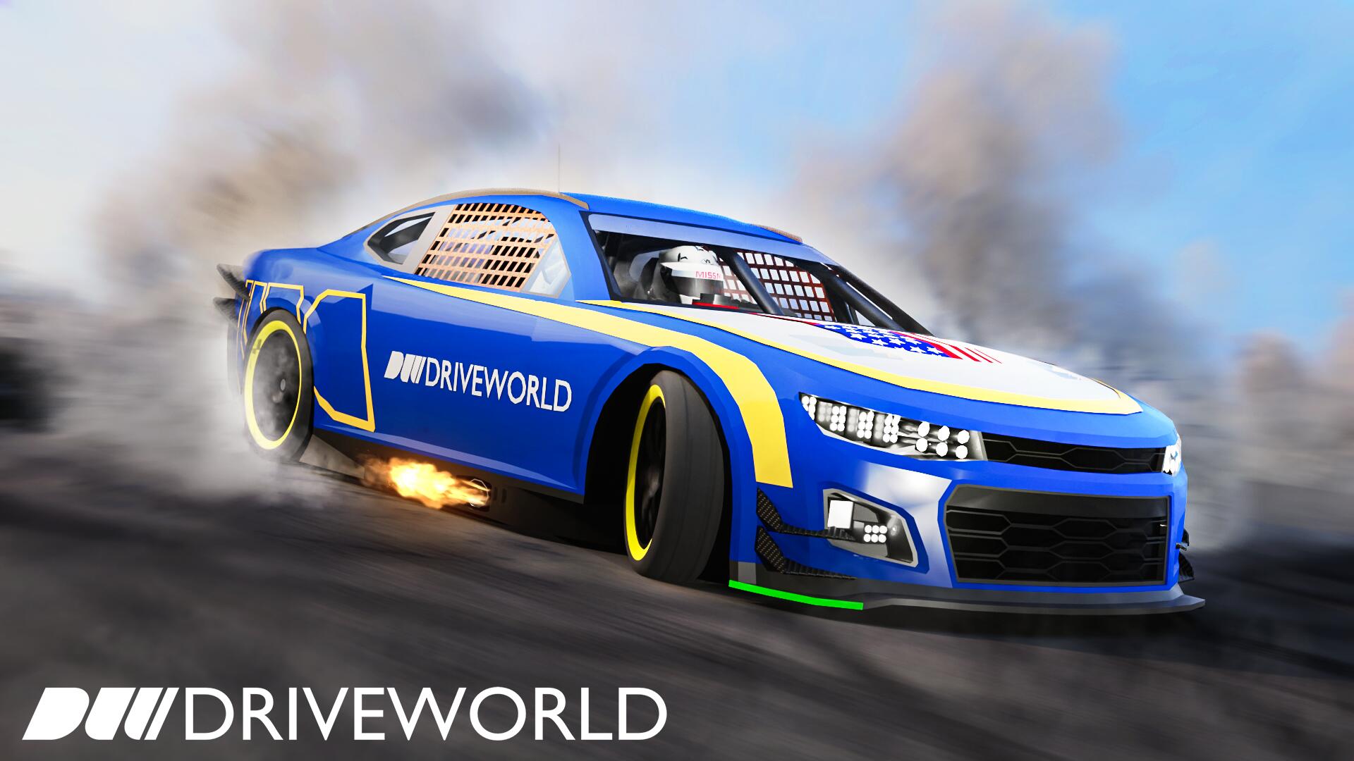 Discovery splash banner for Drive World Discord server