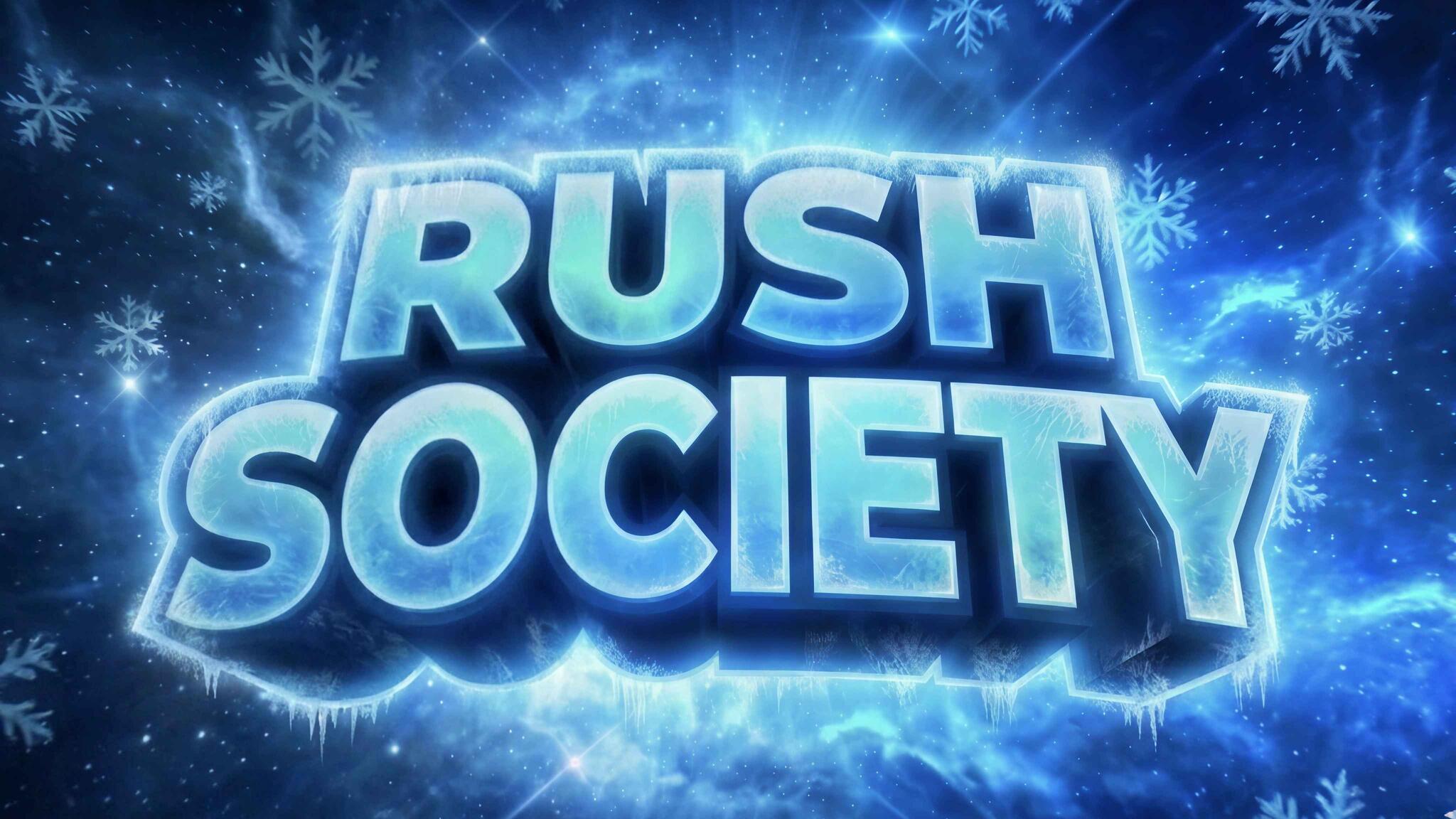 Discovery splash banner for Rush Society Discord server
