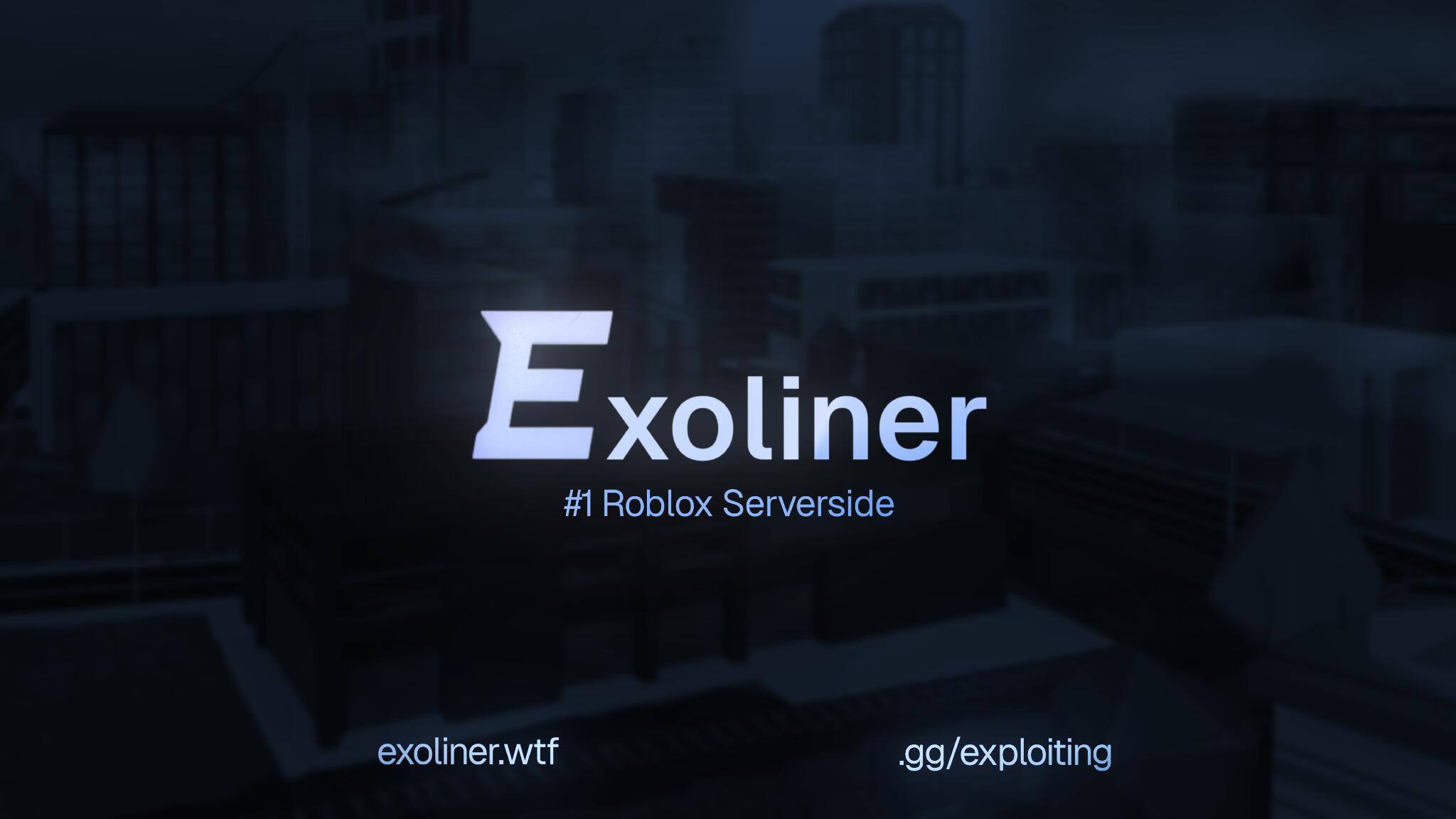 Discovery splash banner for Exoliner || The Best ROBLOX Serverside IDE Discord server