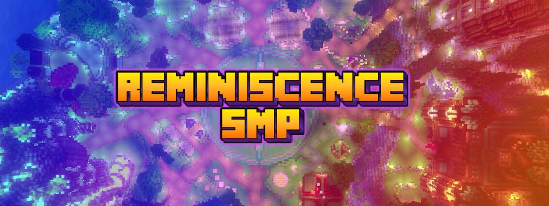 Discovery splash banner for Reminiscence SMP Discord server