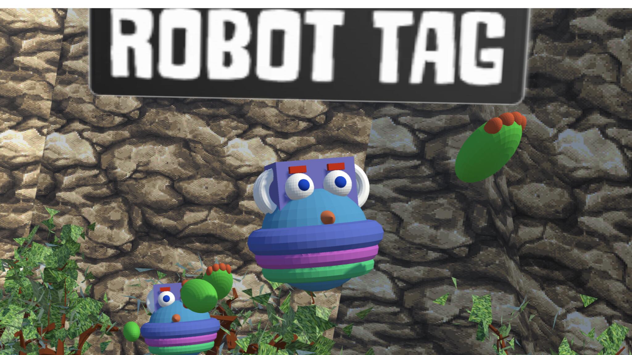 Discovery splash banner for Robot Tag Discord server