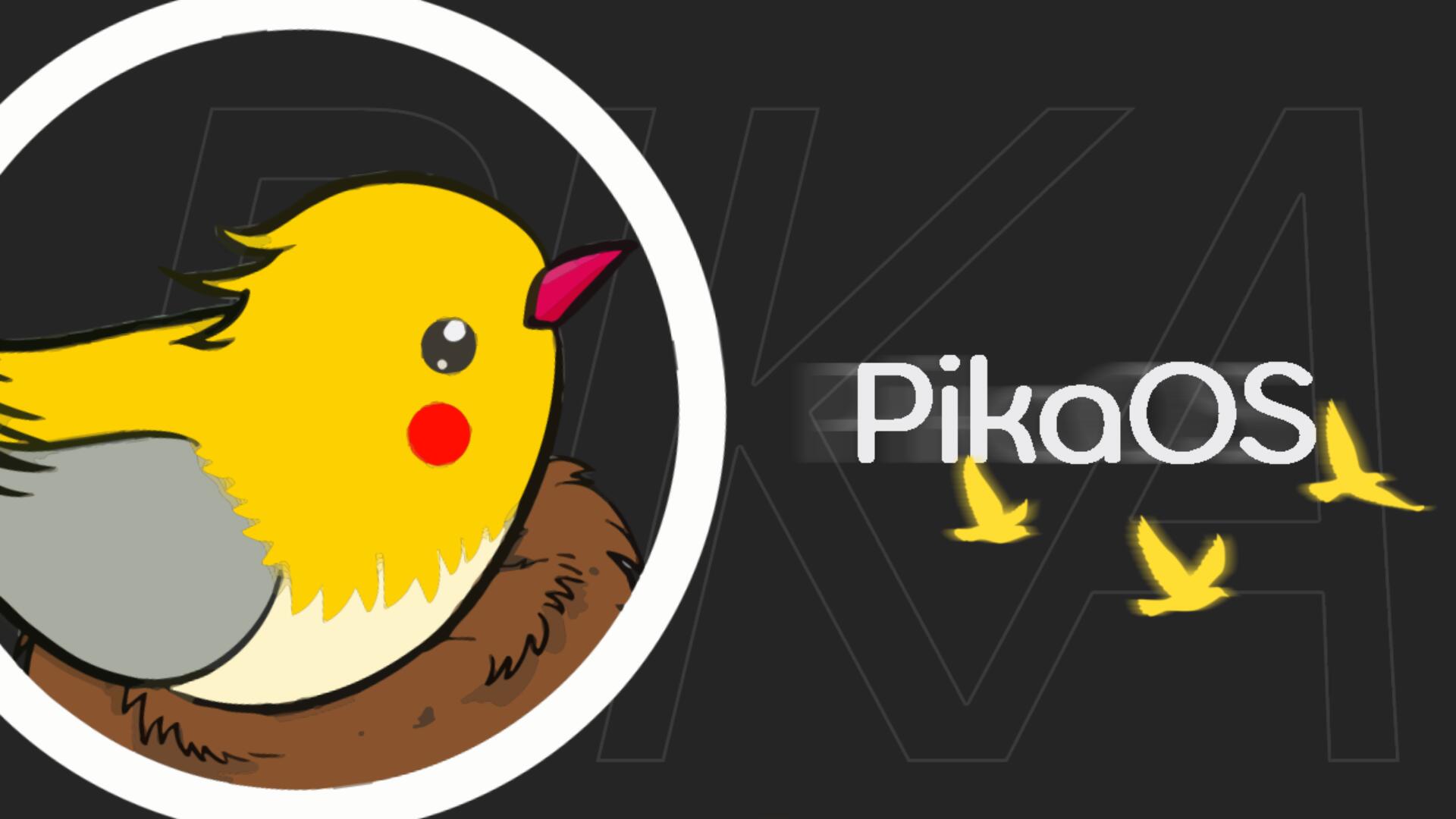 Discovery splash banner for PikaOS - The Cute Birb Linux Discord server