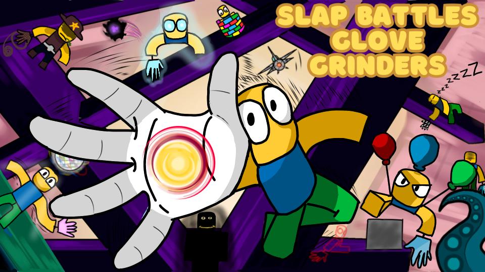 Discovery splash banner for Slap Battles : Glove Grinders Discord server