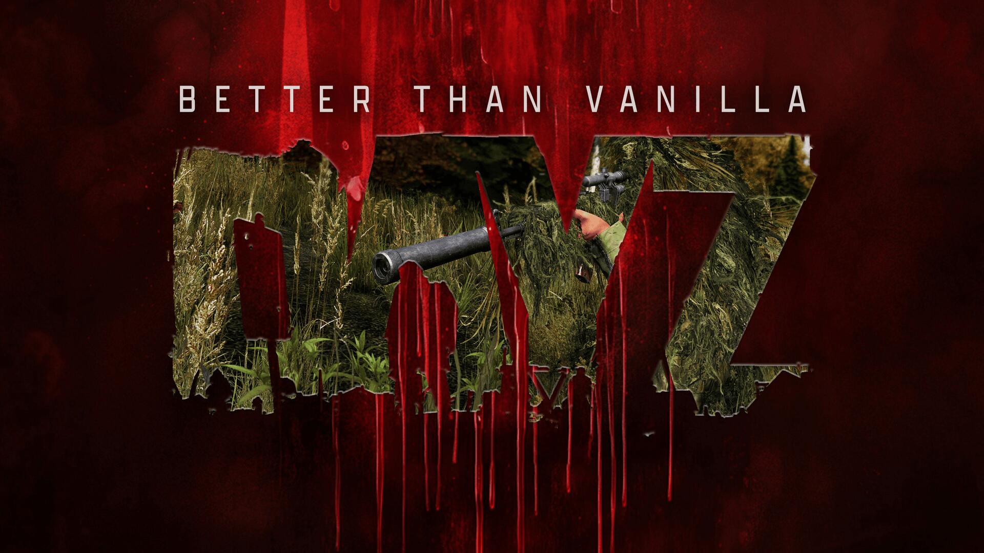 Discovery splash banner for Better Than Vanilla DayZ Discord server