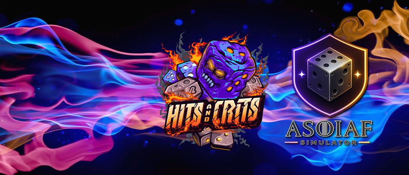 Discovery splash banner for Hits and Crits Discord server