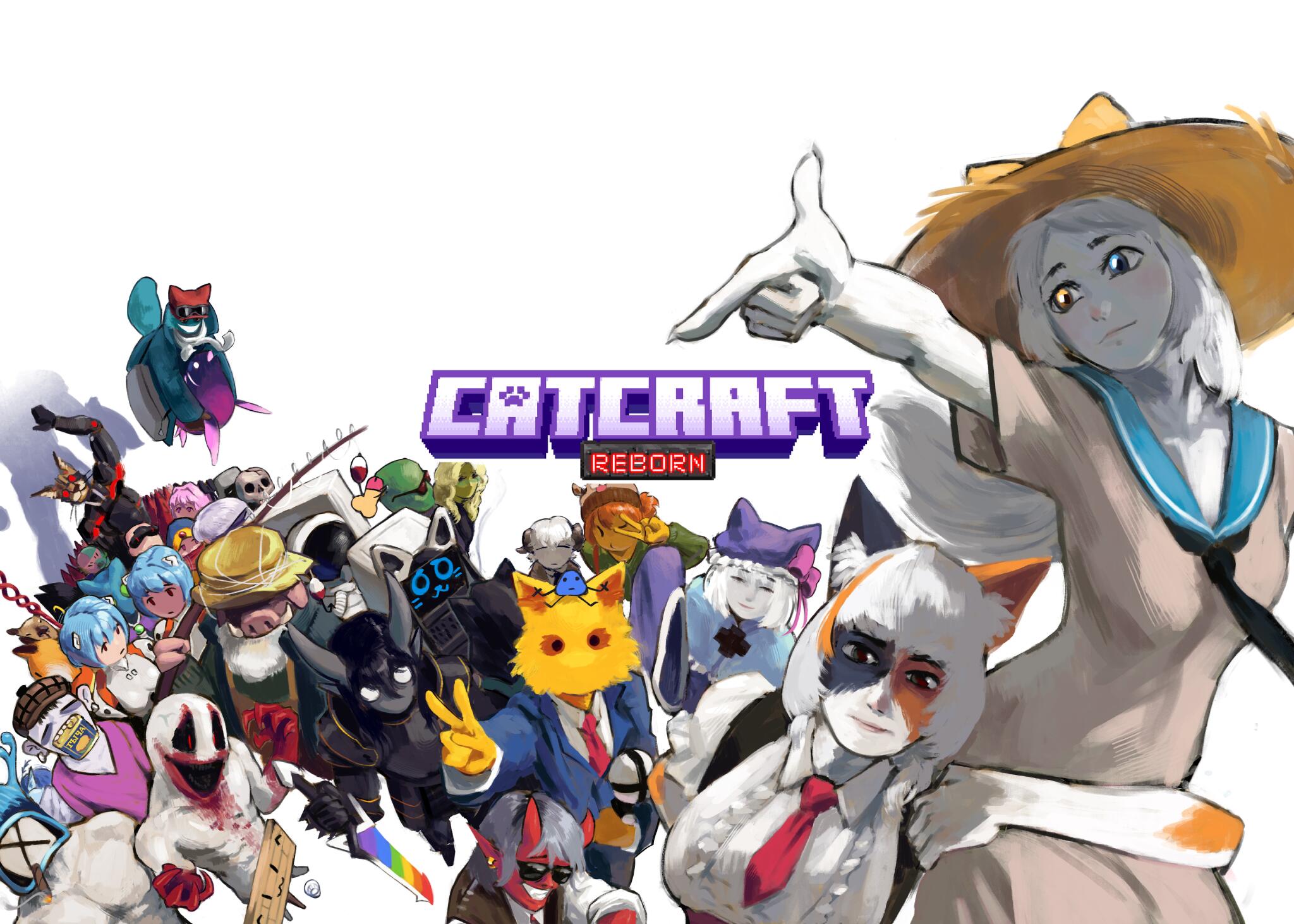 Discovery splash banner for CATCRAFT: Reborn Discord server