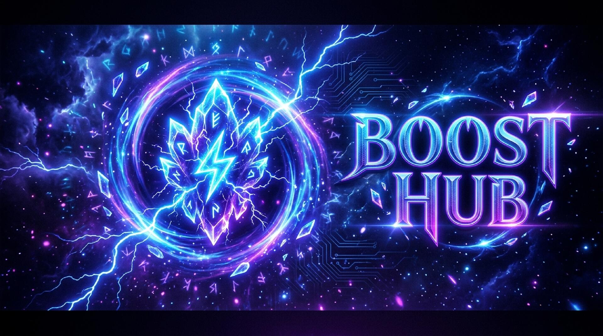 Discovery splash banner for Boost Hub Discord server