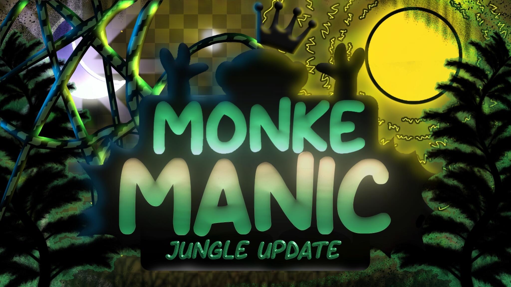 Discovery splash banner for Monke Manic Discord server