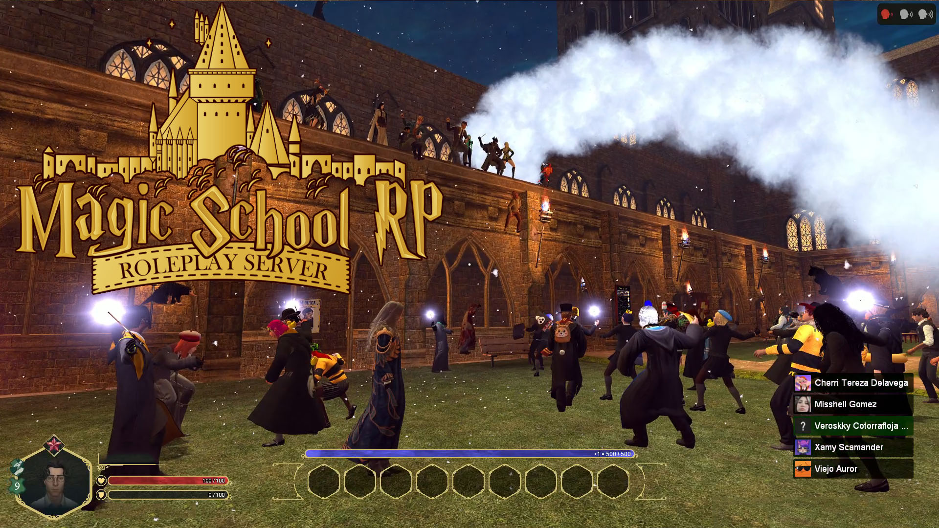 Discovery splash banner for discord.magicschoolrp.com Discord server