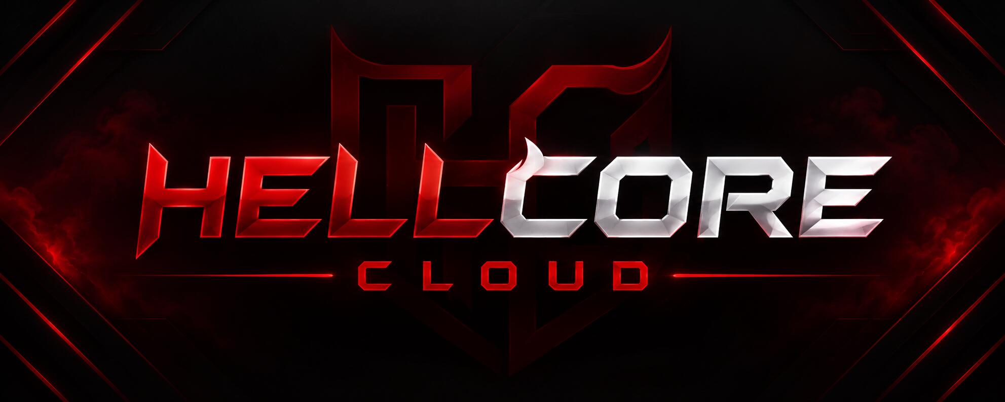 Discovery splash banner for HellCore Cloud Since 2024 Discord server