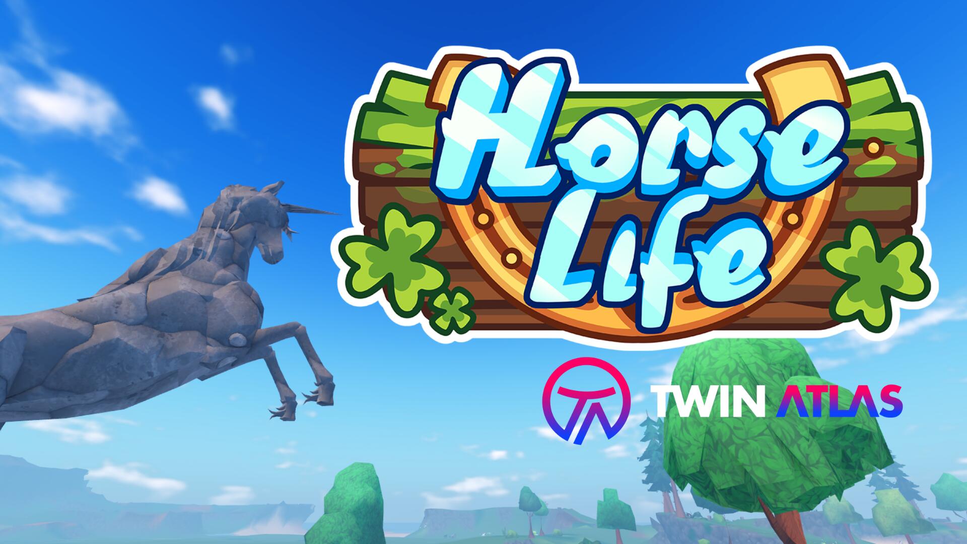 Discovery splash banner for Horse Life Discord server