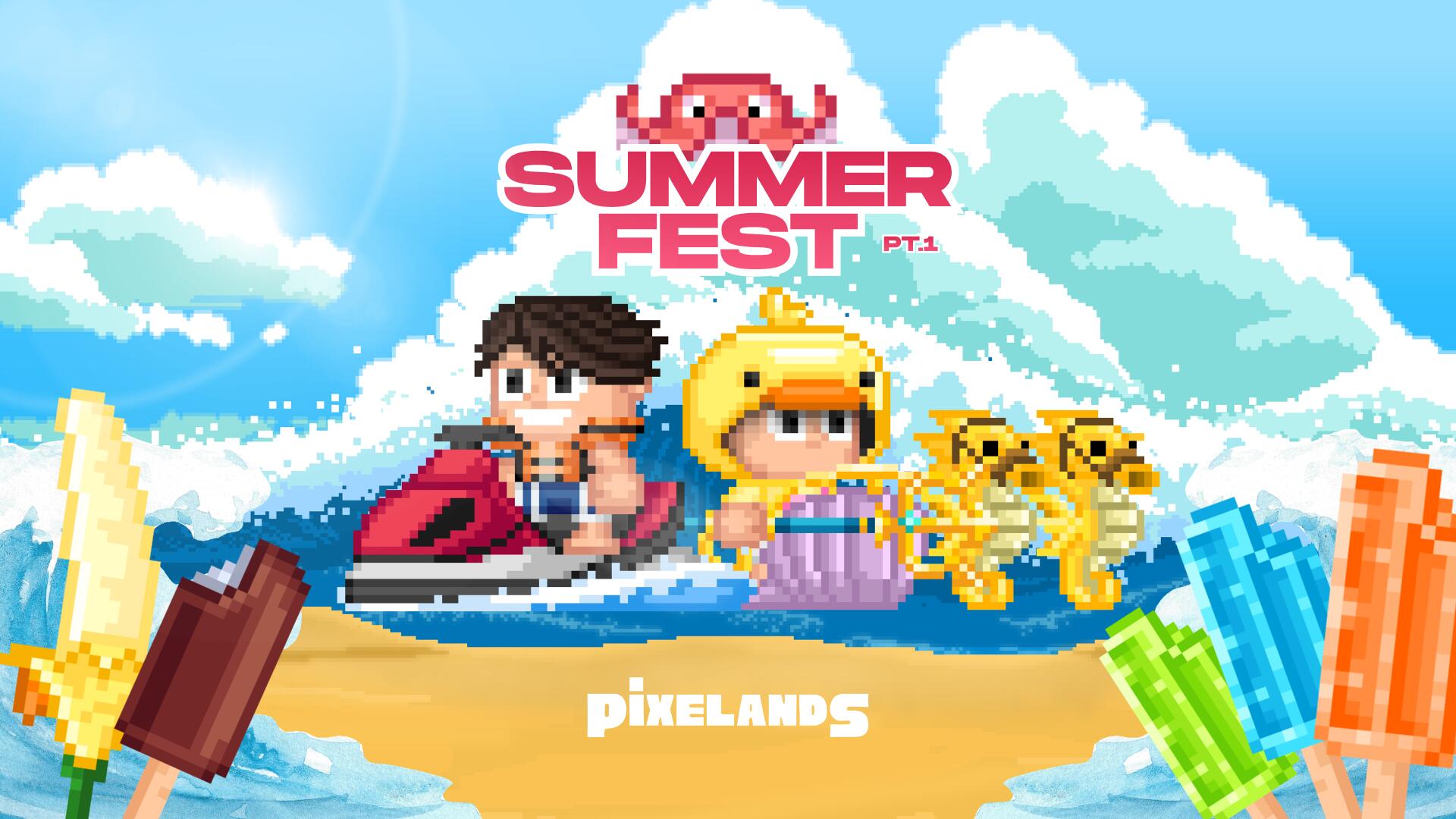 Discovery splash banner for Pixelands - Beta Discord server