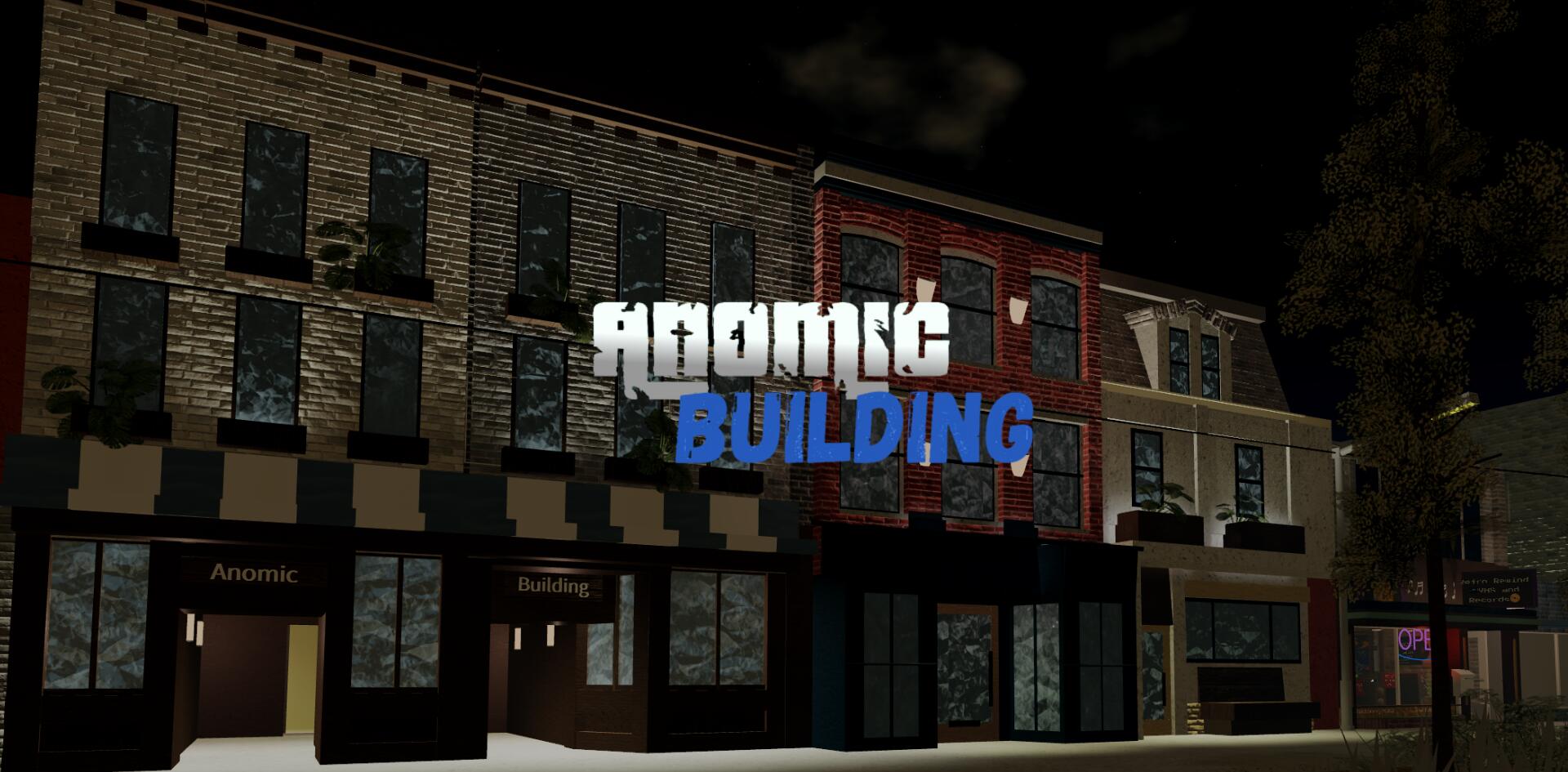 Discovery splash banner for Anomic Building Community Discord server