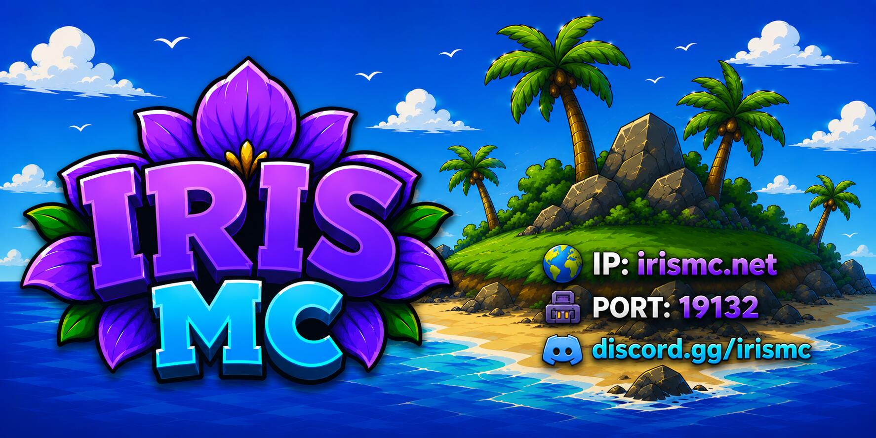 Discovery splash banner for IRISMC Discord server