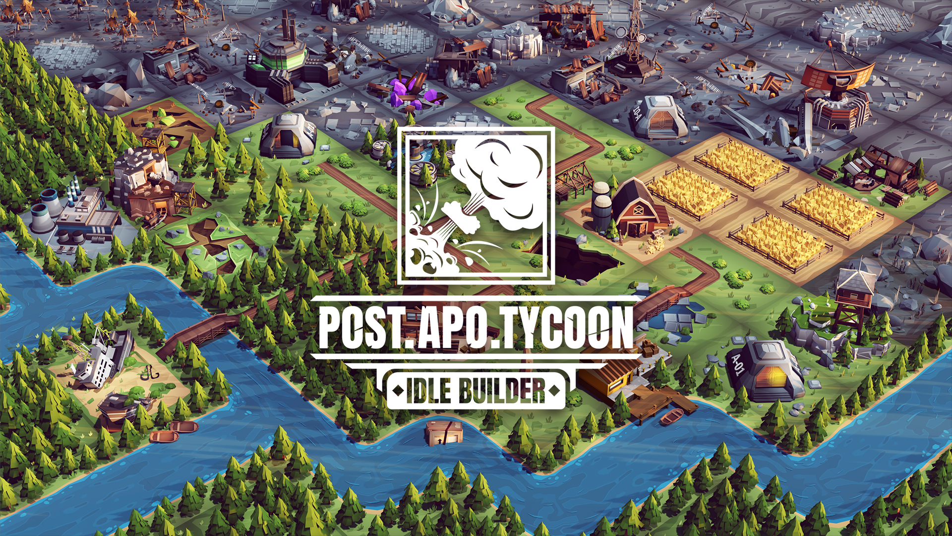 Discovery splash banner for Post Apo Tycoon Discord server