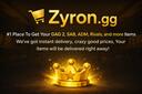 Discovery splash banner for Zyron | #1 GAG 2 and SAB Marketplace Discord server