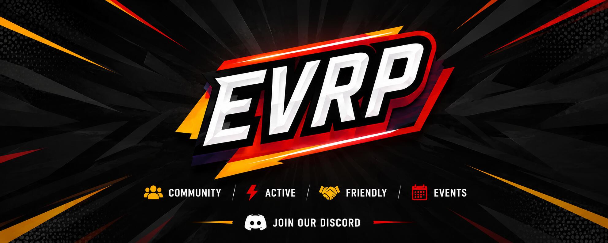 Discovery splash banner for EVRP | Event RolePlay 🎉 Discord server
