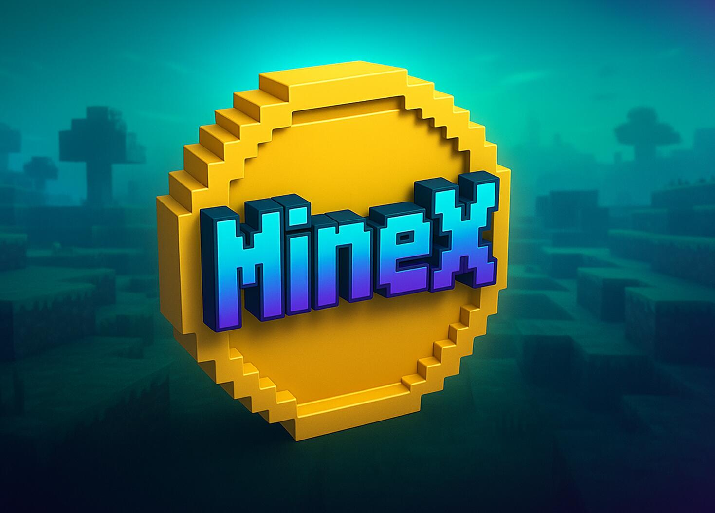 Discovery splash banner for MineX Discord server
