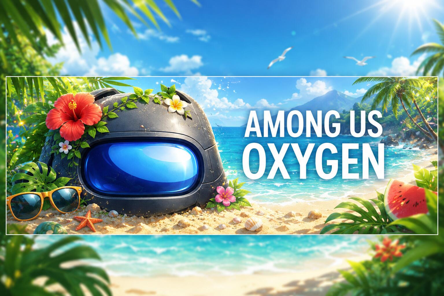 Discovery splash banner for Oxygen | Among Us Discord server
