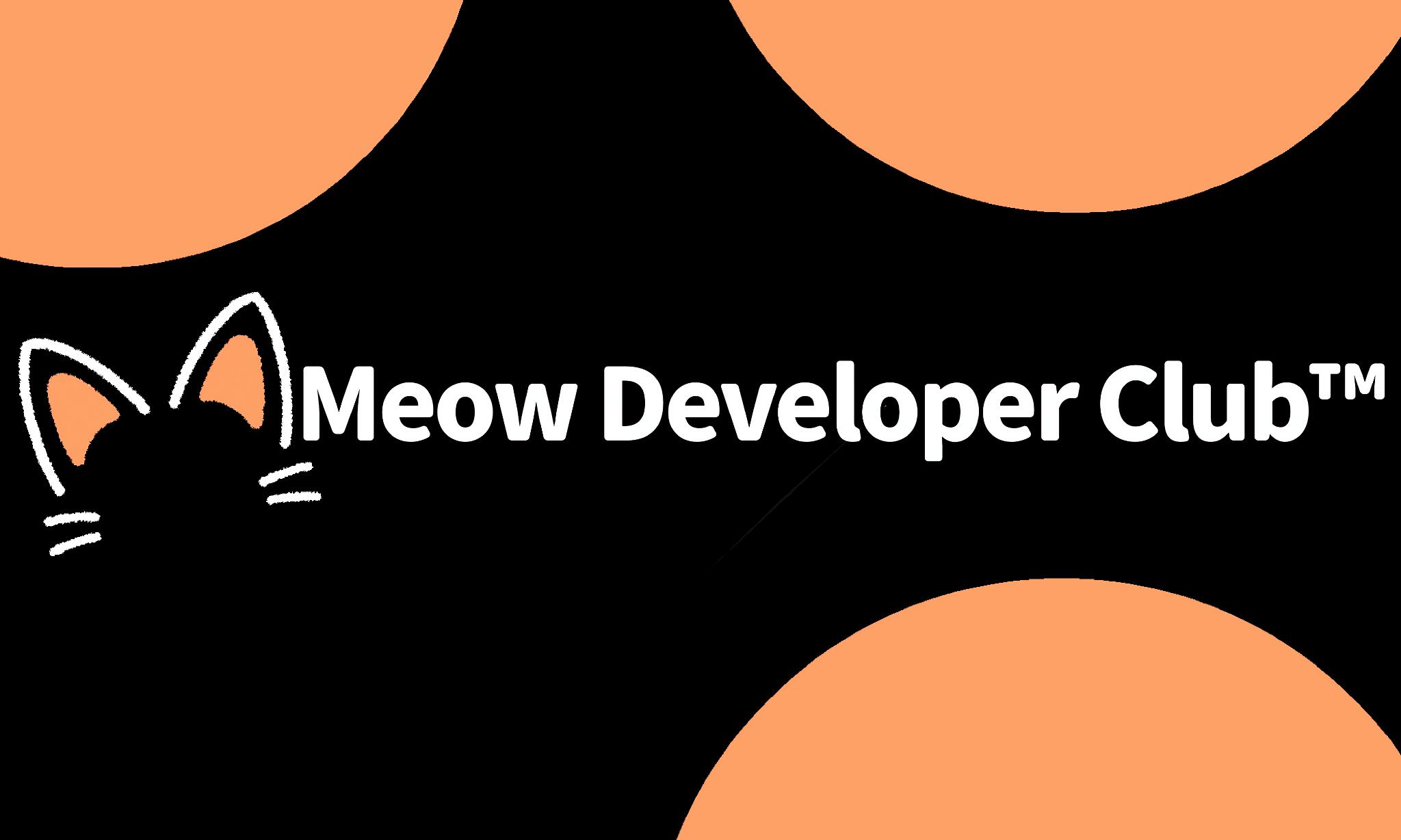 Discovery splash banner for Meow Developer Club™ Discord server
