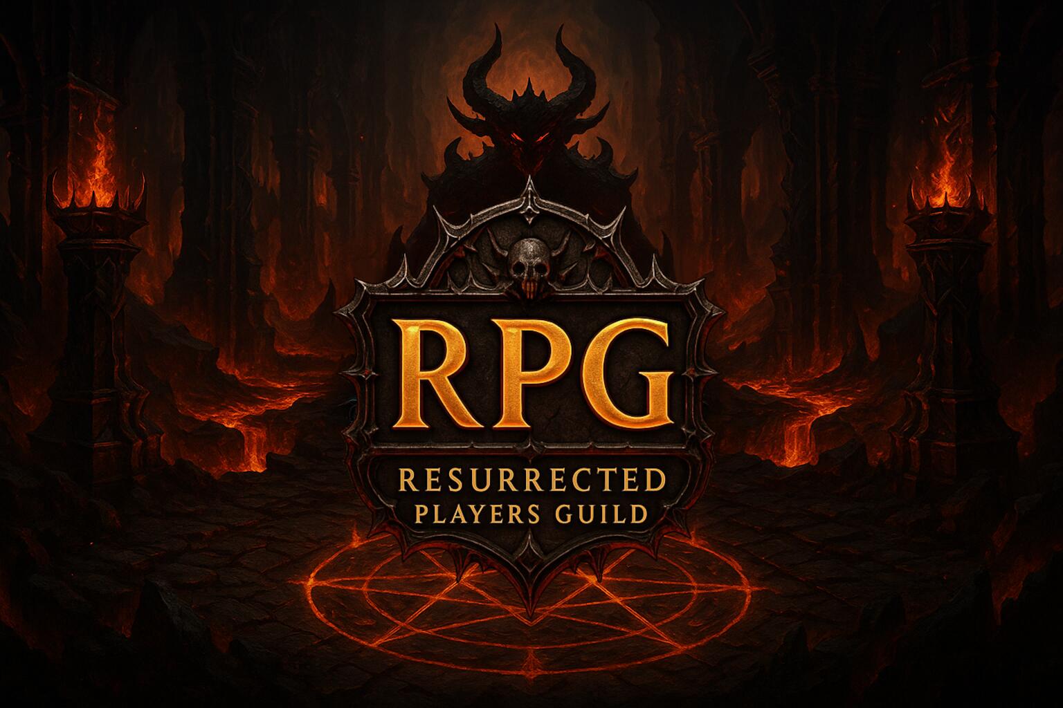 Discovery splash banner for Resurrected Players Guild Discord server
