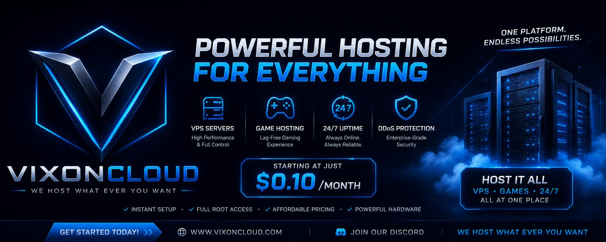 Discovery splash banner for VɪxᴏɴCʟᴏᴜᴅ™ | Pʀᴇᴍɪᴜᴍ Hᴏꜱᴛɪɴɢ 🔥 Discord server