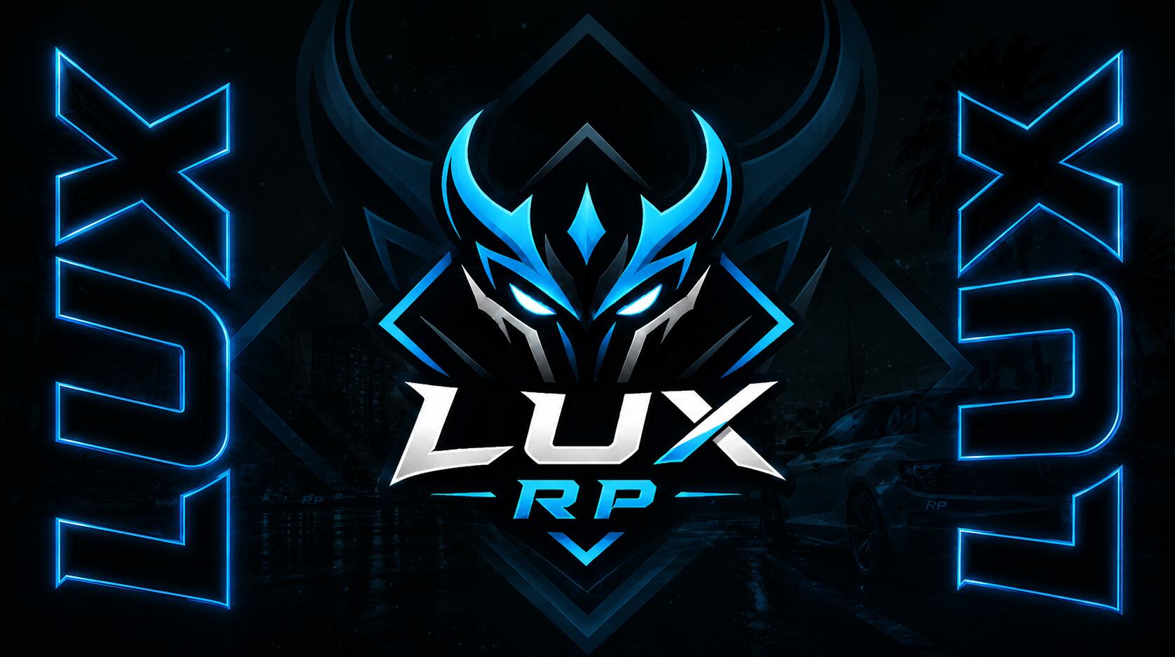 Discovery splash banner for LUX RP # 7.5K Discord server