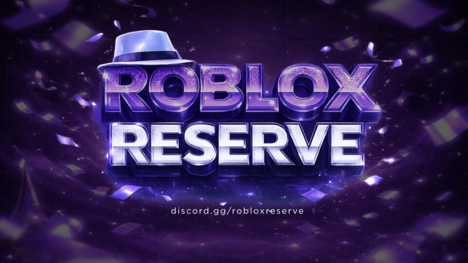 Discovery splash banner for Roblox Reserve | Robux & Nitro Giveaways Discord server