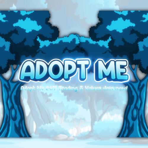 Discovery splash banner for Adopt Me Trading & Values 24/7 Discord server