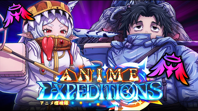 Discovery splash banner for Anime Expeditions | ROBLOX Discord server