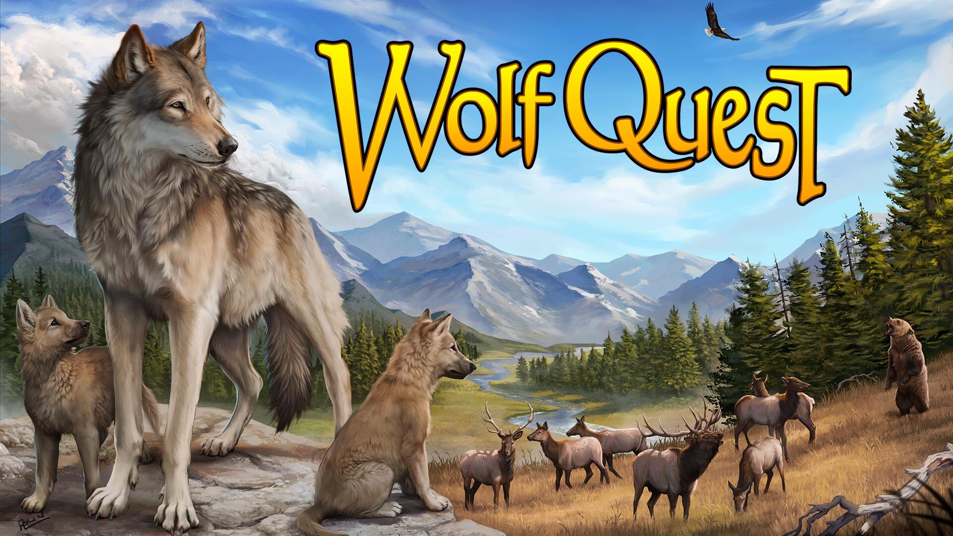 Discovery splash banner for Official WolfQuest Discord server