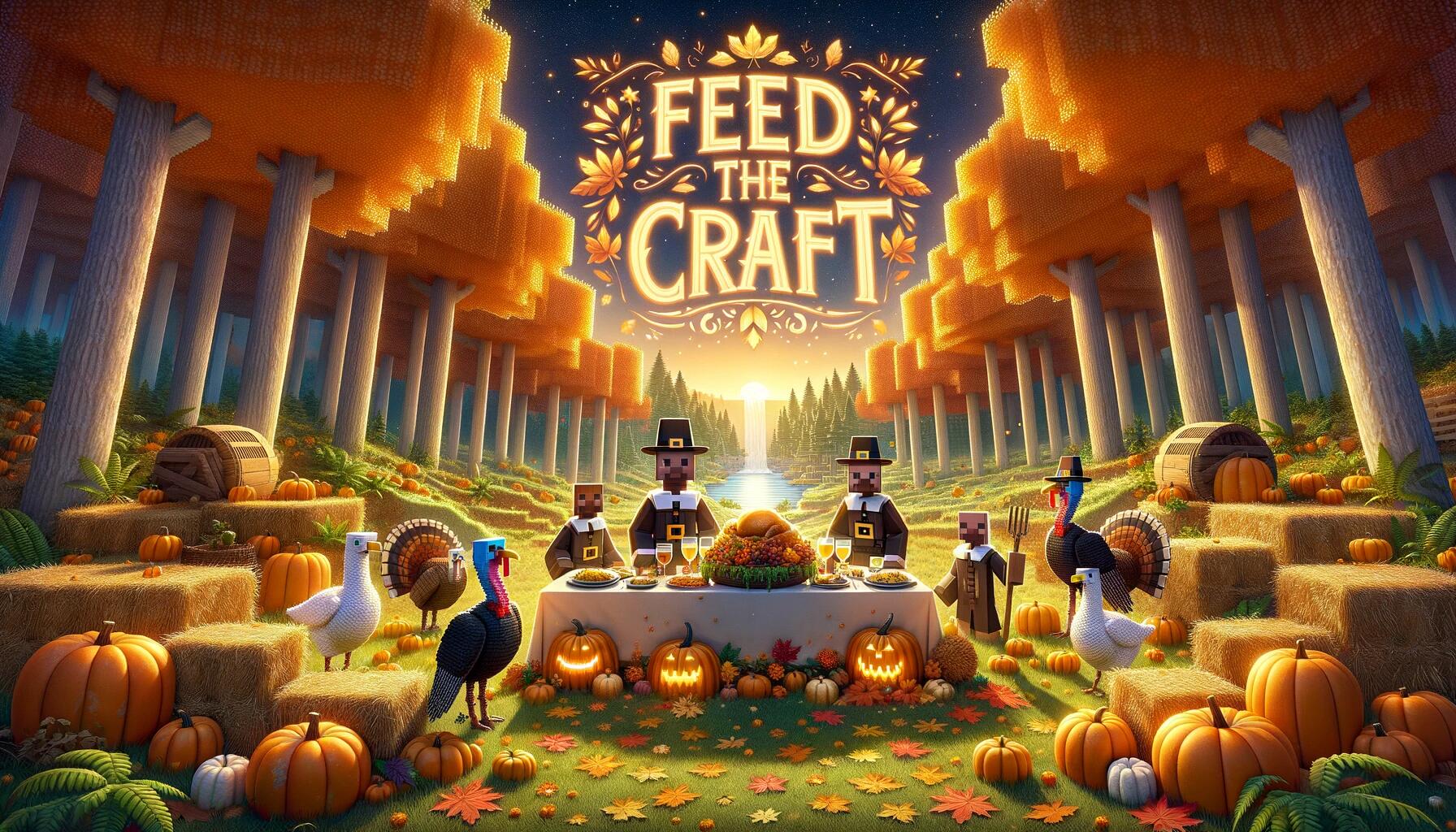 Discovery splash banner for Feed The Craft Discord server