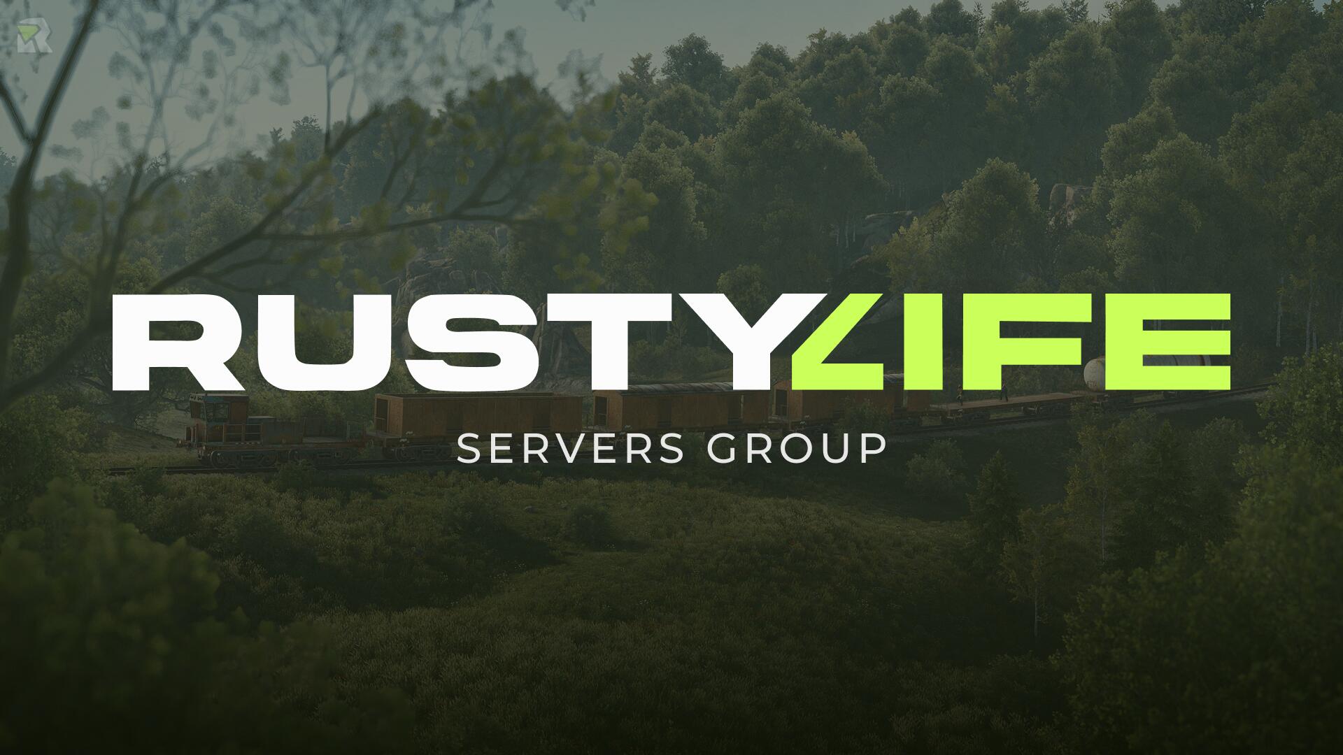 Discovery splash banner for RUSTY LIFE Discord server