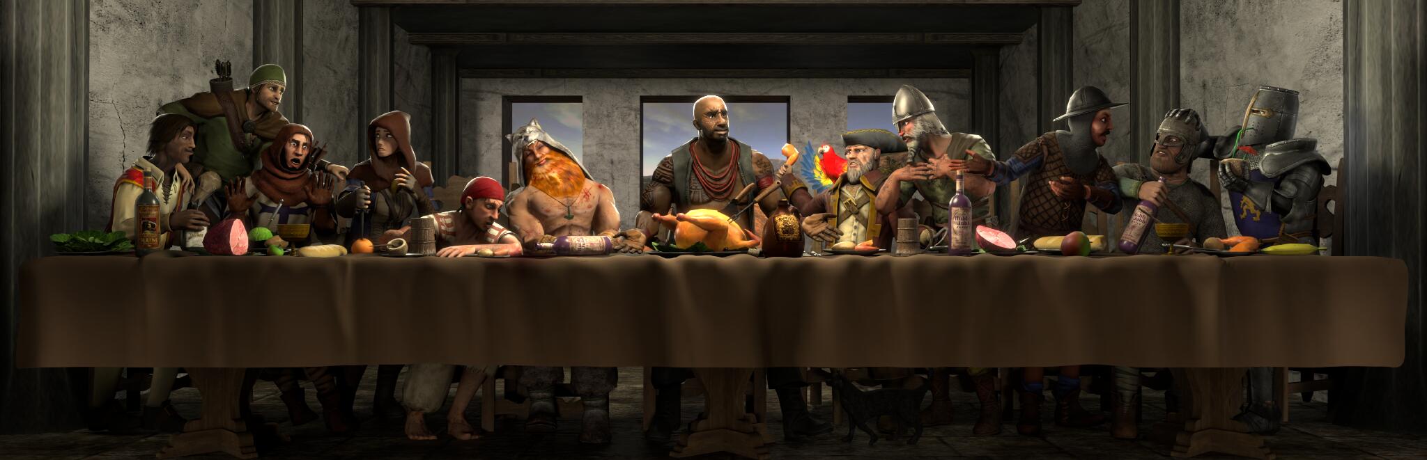 Discovery splash banner for Pirates Vikings & Knights II Discord server