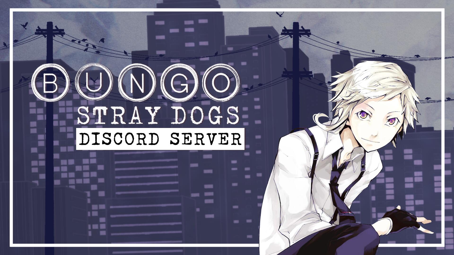 Discovery splash banner for Bungo Stray Dogs Discord server