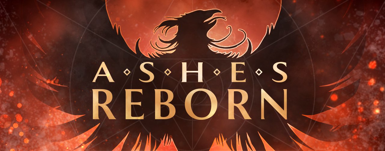 Discovery splash banner for Ashes Card Game Community Discord server