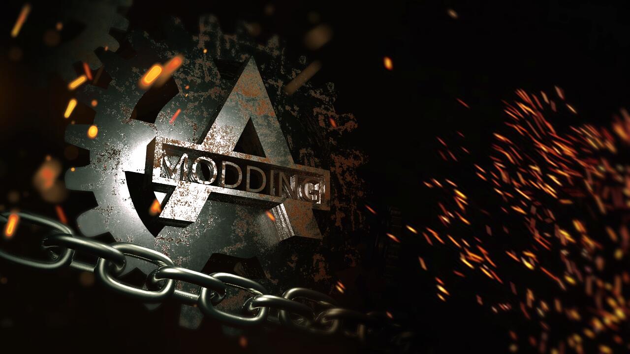 Discovery splash banner for Arkham Modding Facility Discord server