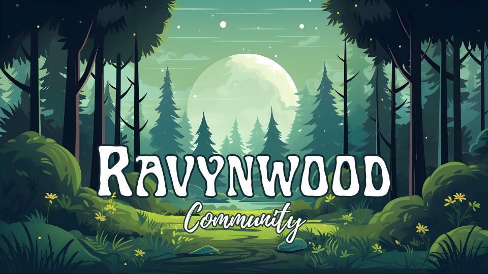 Discovery splash banner for Ravynwood Discord server
