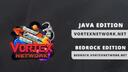 Discovery splash banner for Vortex Network Discord server