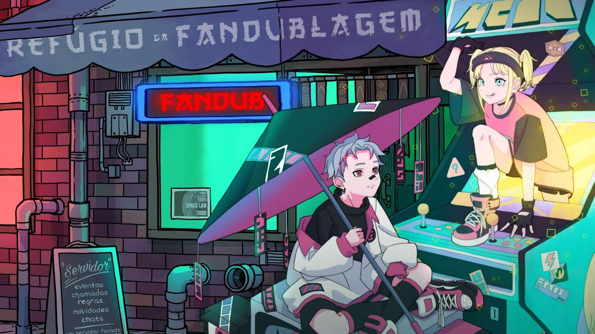 Discovery splash banner for Refúgio da Fandublagem Discord server