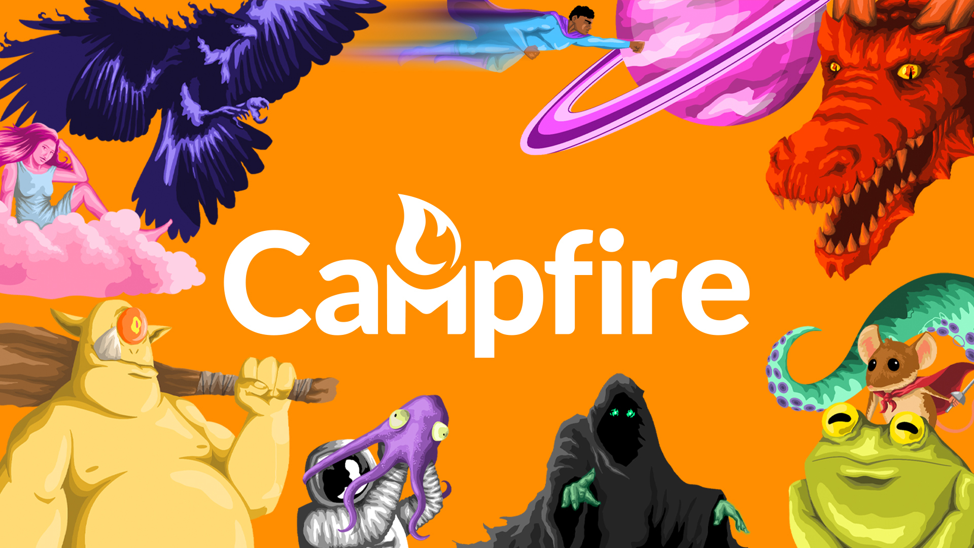 Discovery splash banner for Campfire Discord server