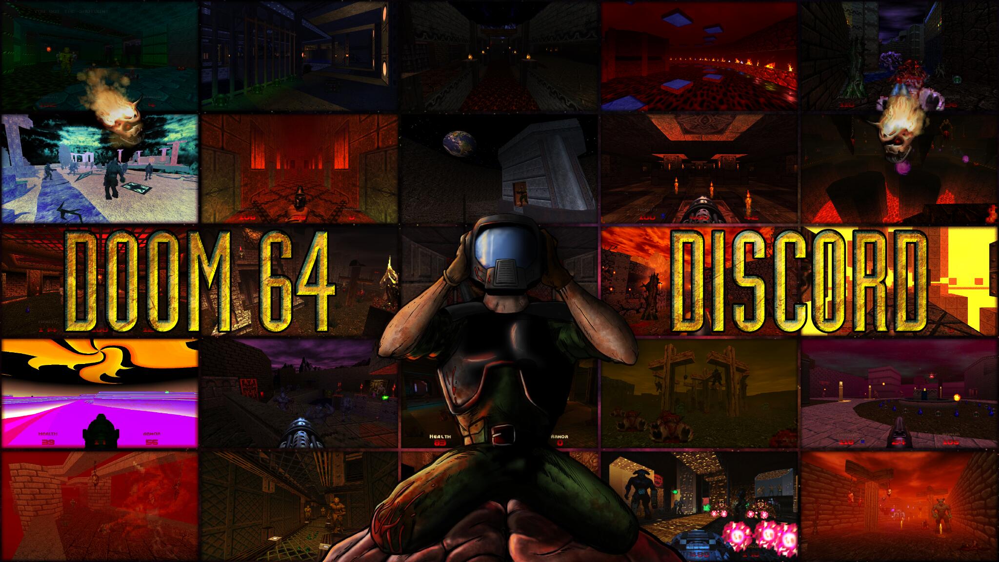 Discovery splash banner for Doom 64 Discord server