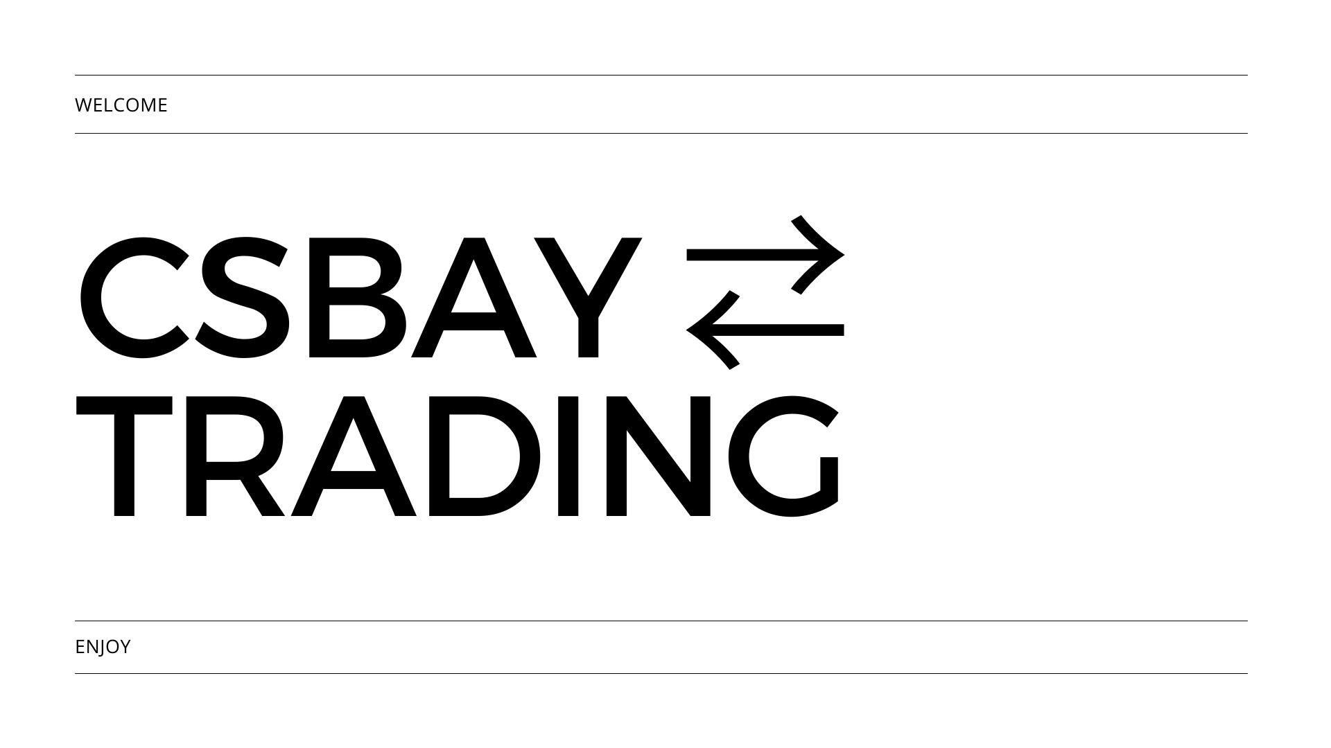 Discovery splash banner for CSBAY (CS2 ⇄ trading) Discord server