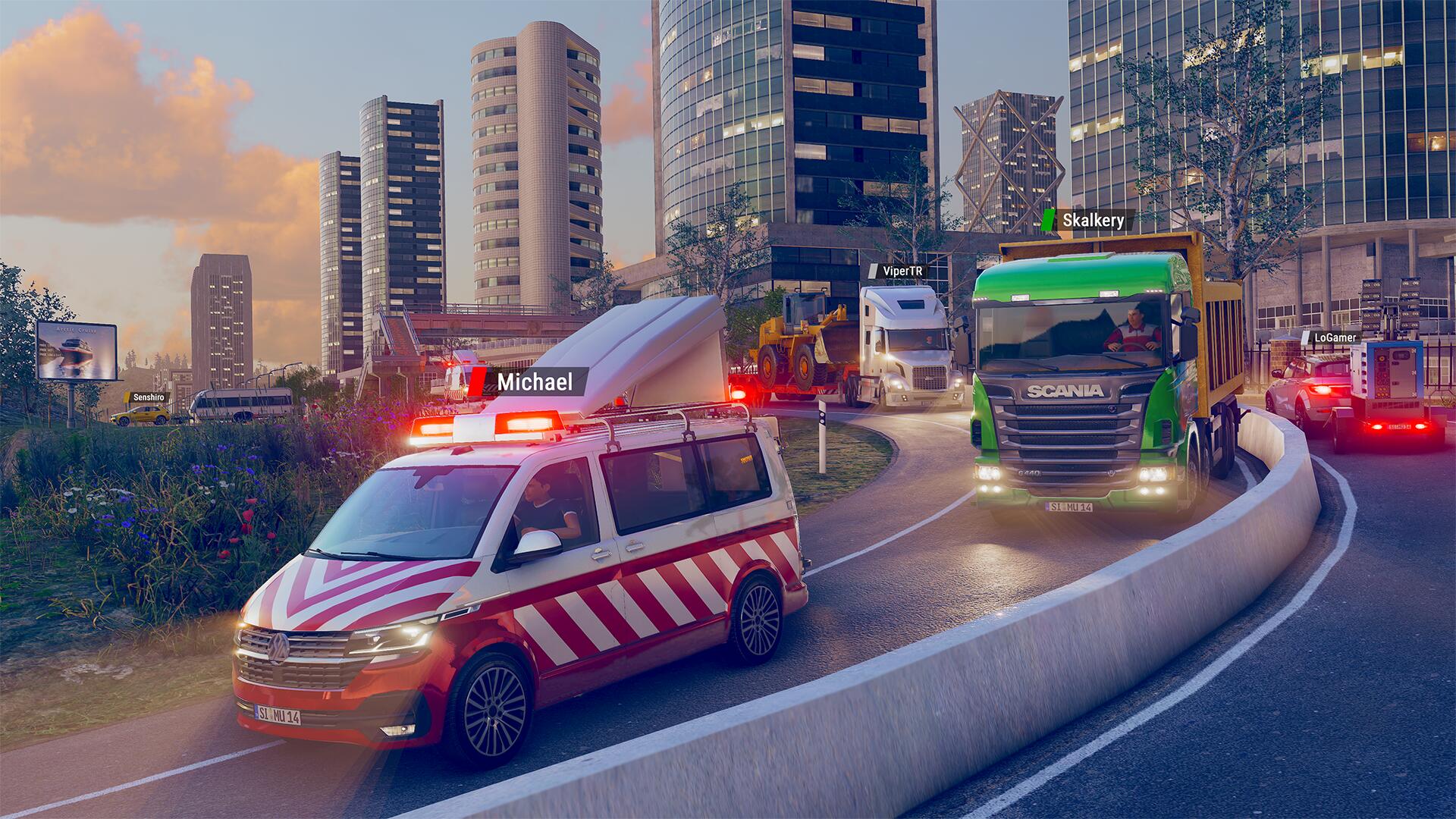 Discovery splash banner for Truck & Logistics Simulator Discord server