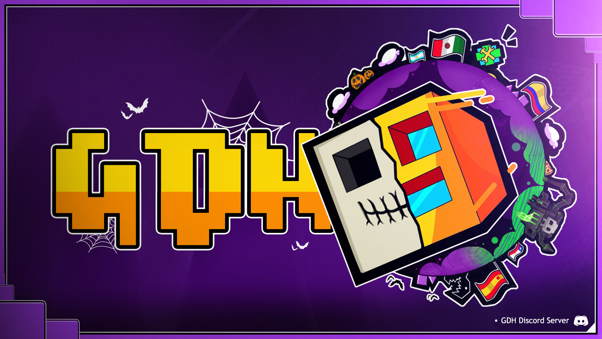 Discovery splash banner for GD Hispanos Discord server