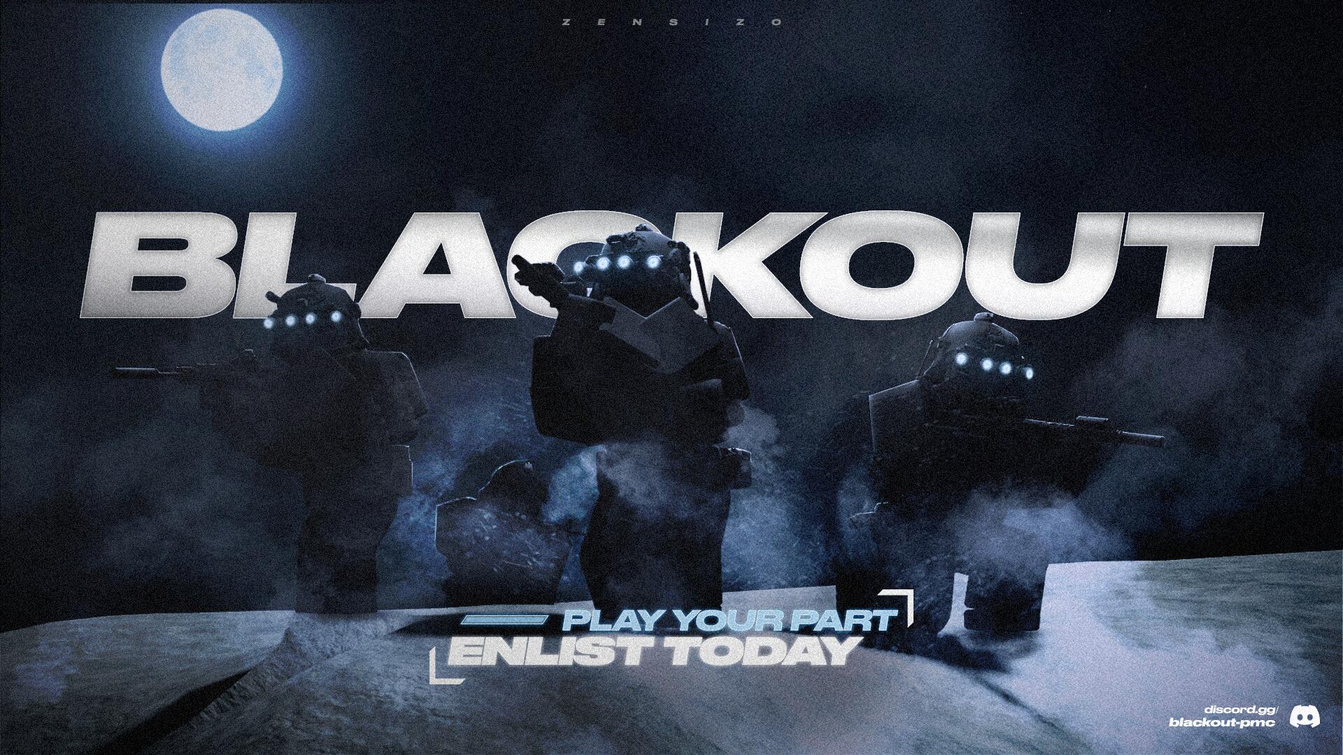 Discovery splash banner for BLACKOUT PMC Discord server