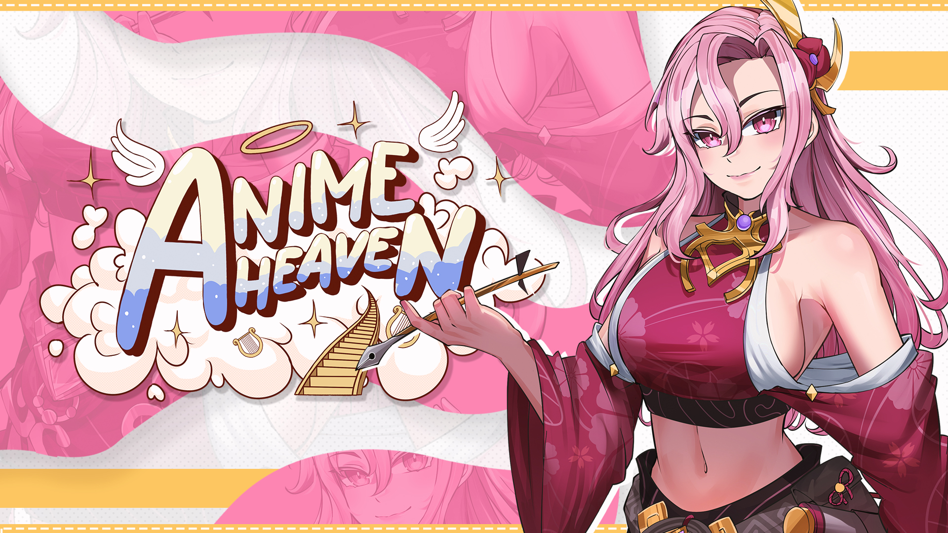 Discovery splash banner for Anime Heaven Discord server