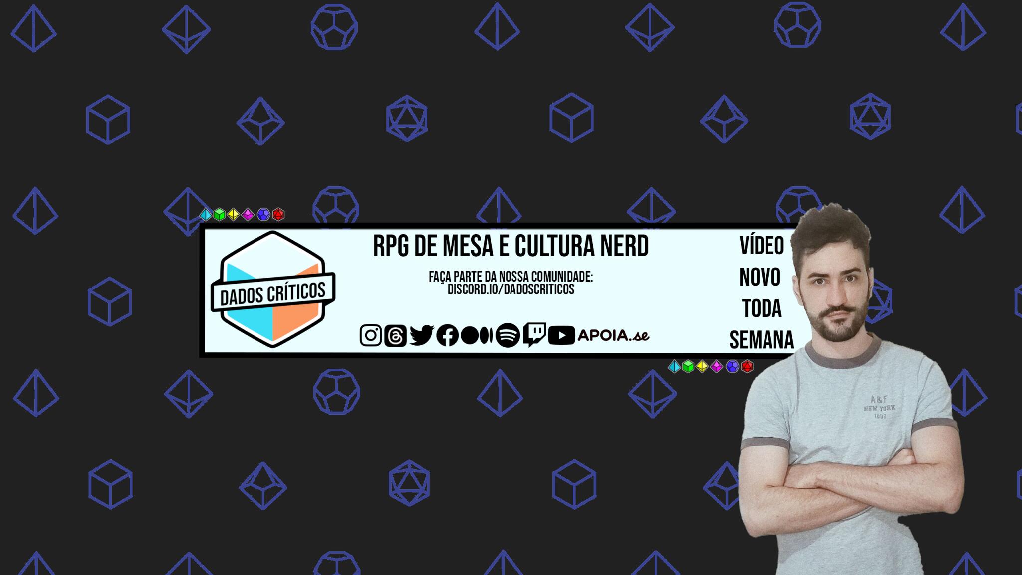 Discovery splash banner for Dados Críticos Discord server
