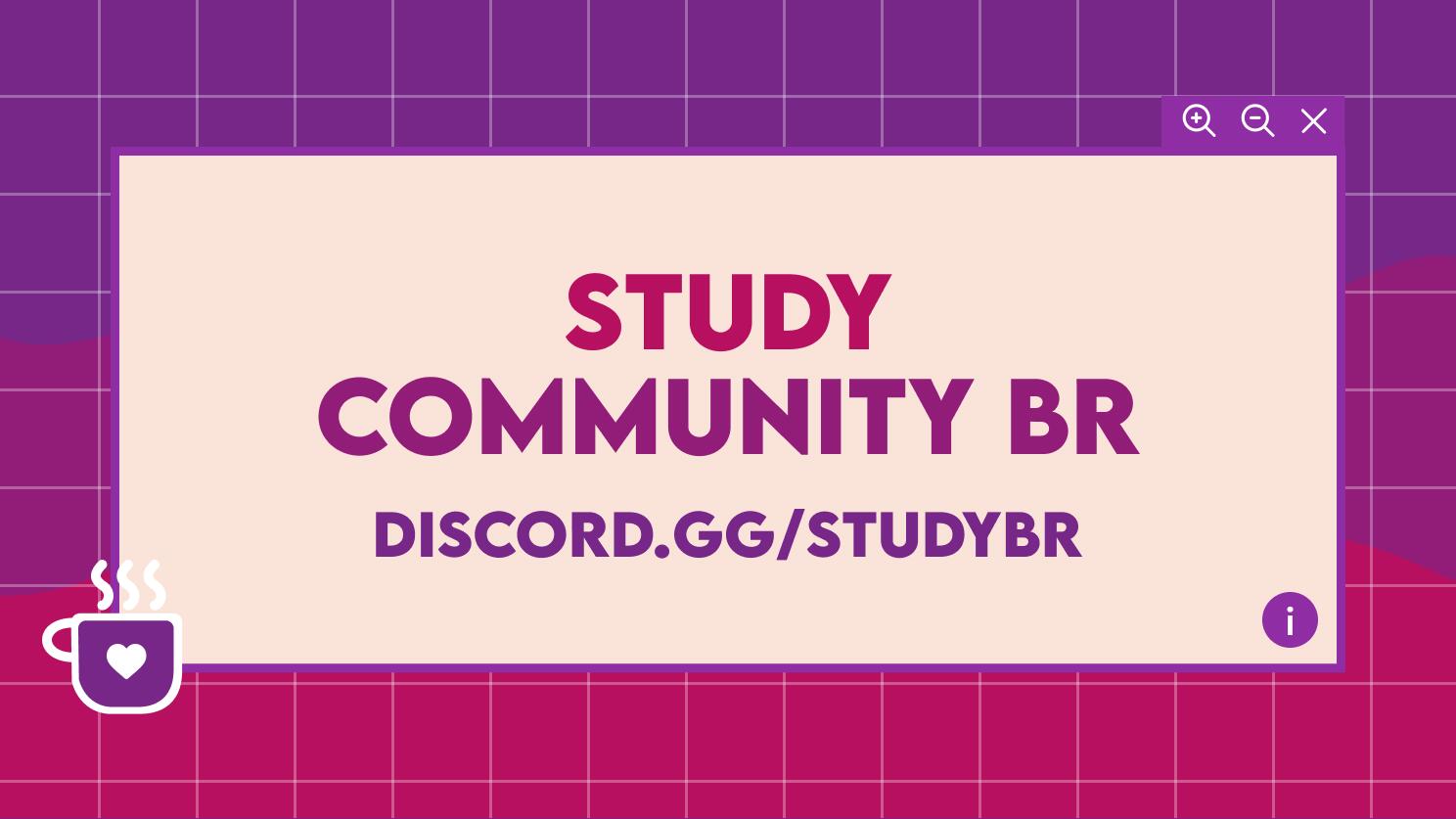 Discovery splash banner for study community 🇧🇷 Discord server
